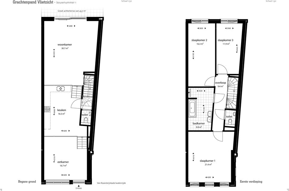 7 m² 4 9 6 5 4 2 5 0 4 9 8 0 6 3 0 5 keuken 16.5 m² 4205 eetkamer 16.