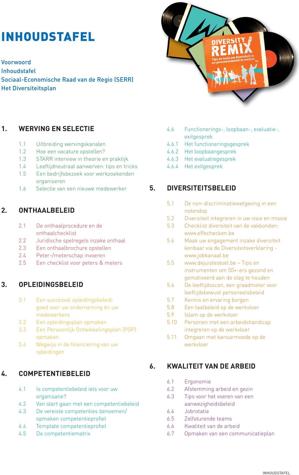 1 De onthaalprocedure en de onthaalchecklist 2.2 Juridische spelregels inzake onthaal 2.3 Een onthaalbrochure opstellen 2.4 Peter-/meterschap invoeren 2.5 Een checklist voor peters & meters 3.