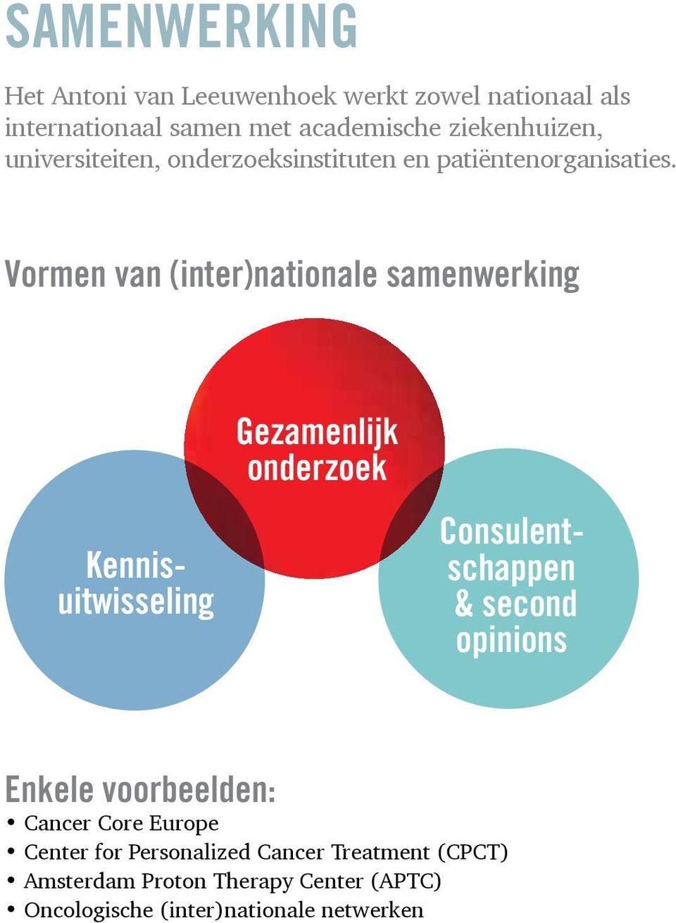 Vormen van (inter)nationale samenwerking Gezamenlijk onderzoek Kennisuitwisseling Consulentschappen & second