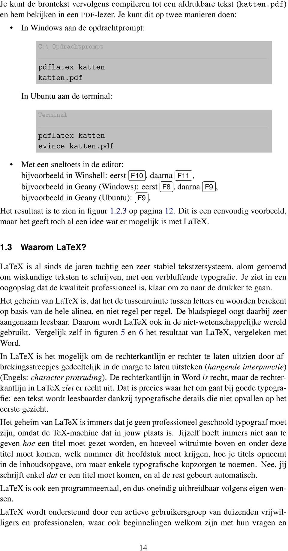 pdf Met een sneltoets in de editor: bijvoorbeeld in Winshell: eerst F10, daarna F11, bijvoorbeeld in Geany (Windows): eerst F8, daarna F9, bijvoorbeeld in Geany (Ubuntu): F9.