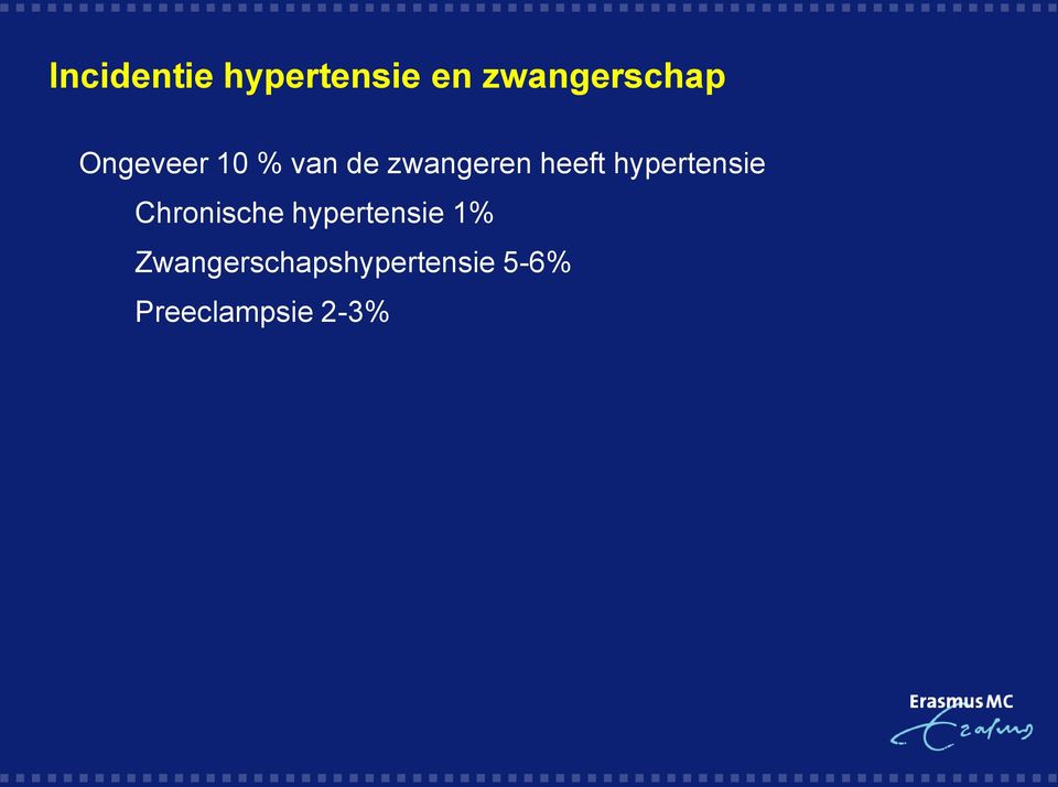 hypertensie Chronische hypertensie 1%