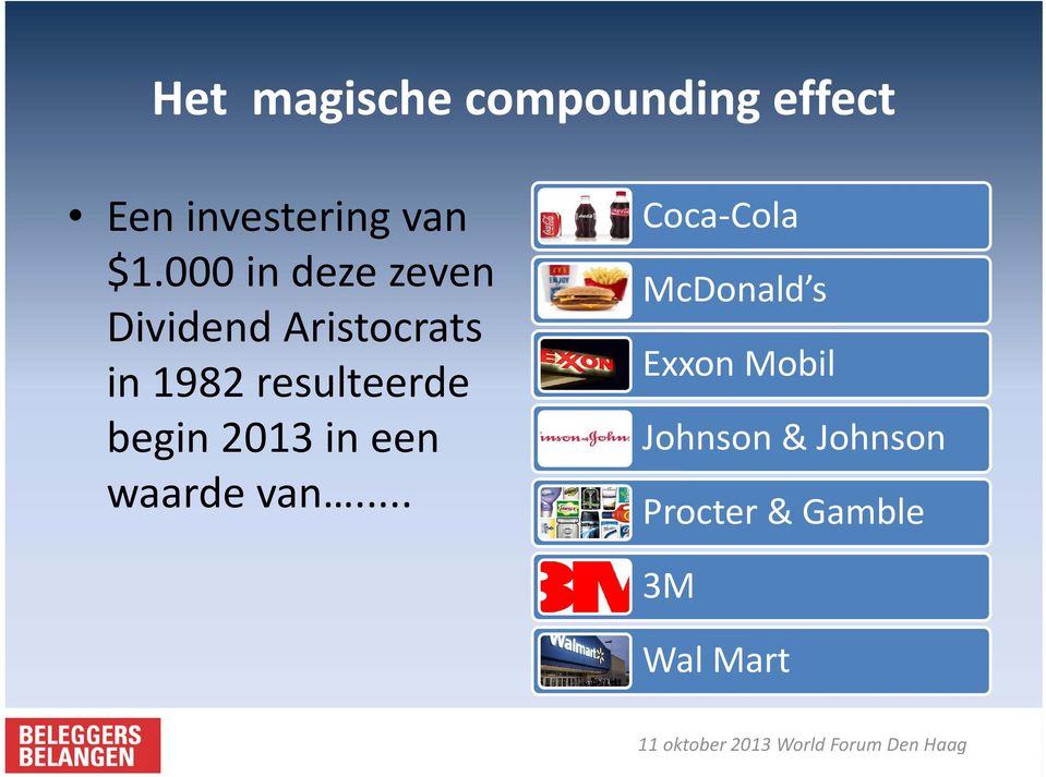 resulteerde begin 2013 in een waarde van.