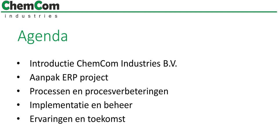 Aanpak ERP project Processen en