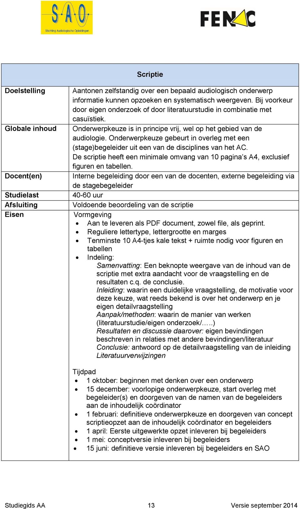 Onderwerpkeuze gebeurt in overleg met een (stage)begeleider uit een van de disciplines van het AC. De scriptie heeft een minimale omvang van 10 pagina s A4, exclusief figuren en tabellen.