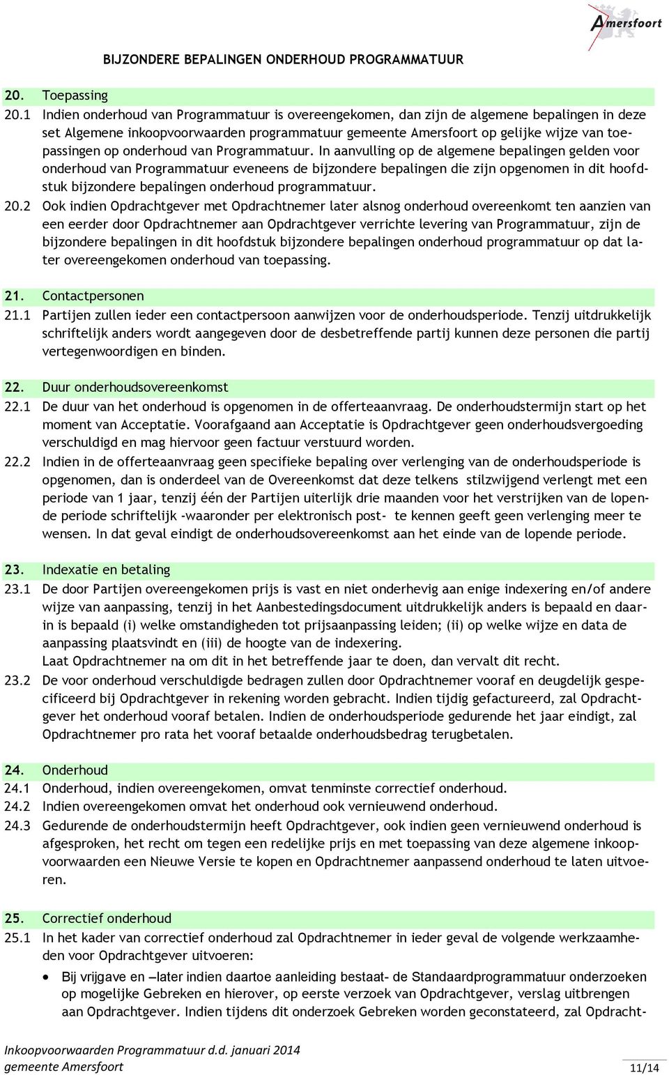 onderhoud van Programmatuur.