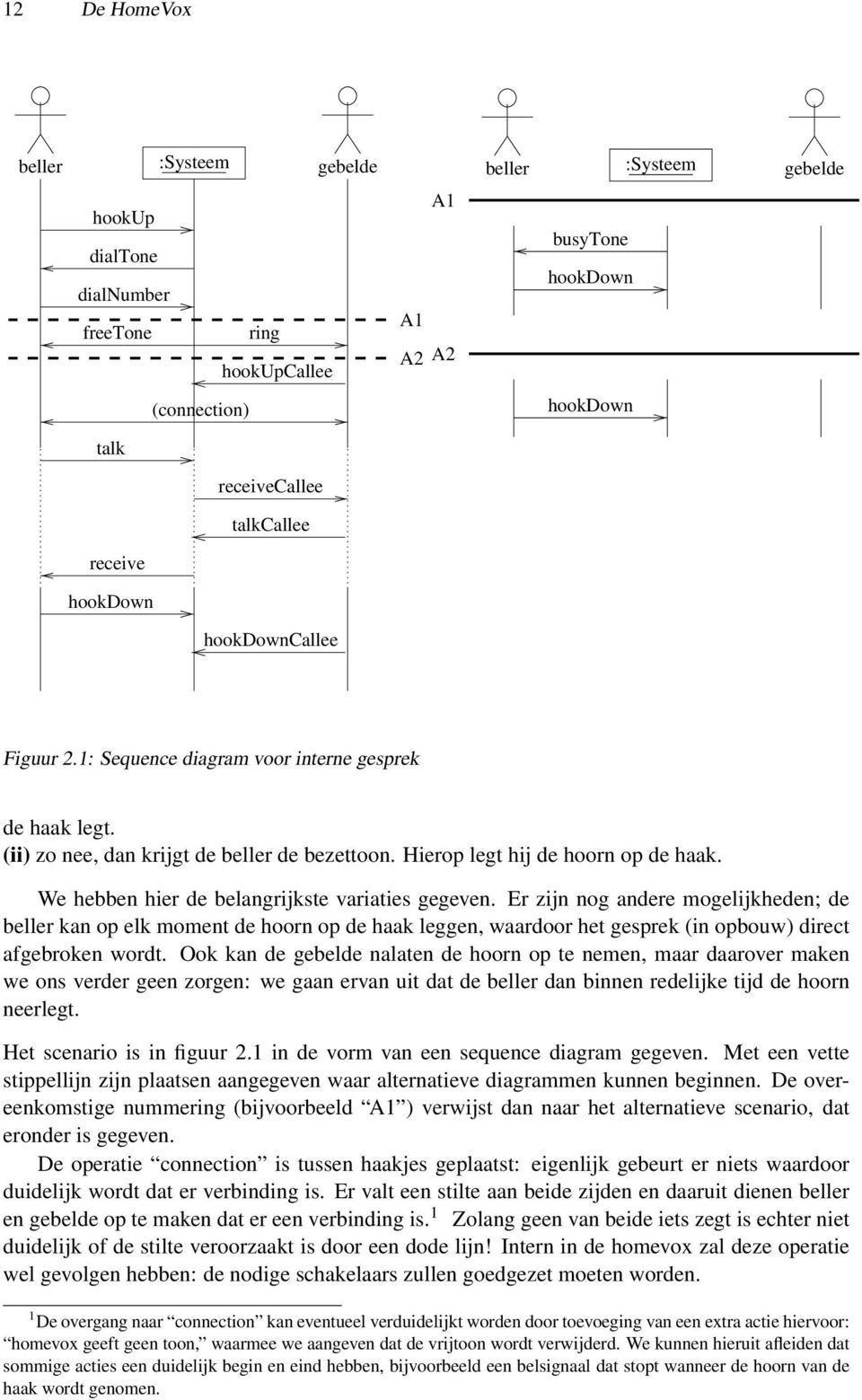 We hebben hier de belangrijkste variaties gegeven. Er zijn nog andere mogelijkheden; de beller kan op elk moment de hoorn op de haak leggen, waardoor het gesprek (in opbouw) direct afgebroken wordt.