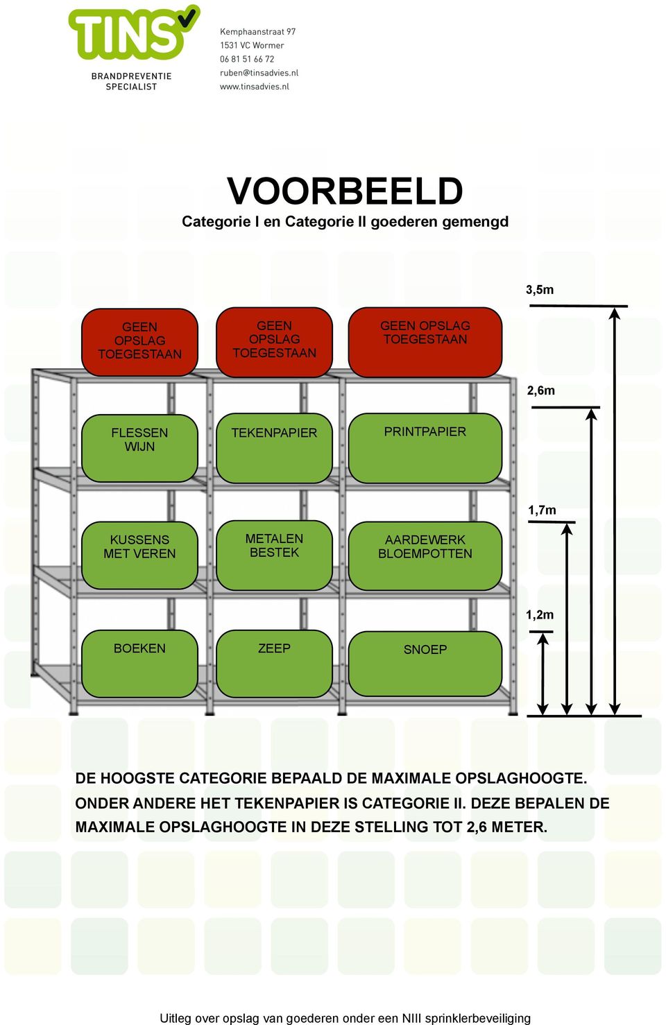 SNOEP DE HOOGSTE CATEGORIE BEPAALD DE MAXIMALE HOOGTE.