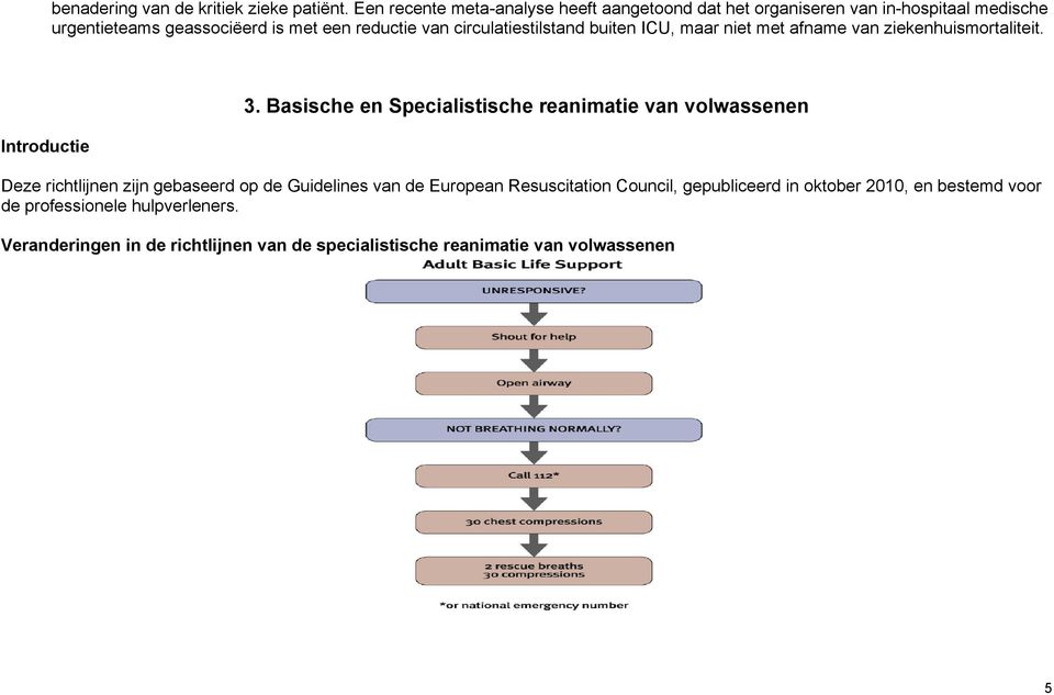 circulatiestilstand buiten ICU, maar niet met afname van ziekenhuismortaliteit. Introductie 3.