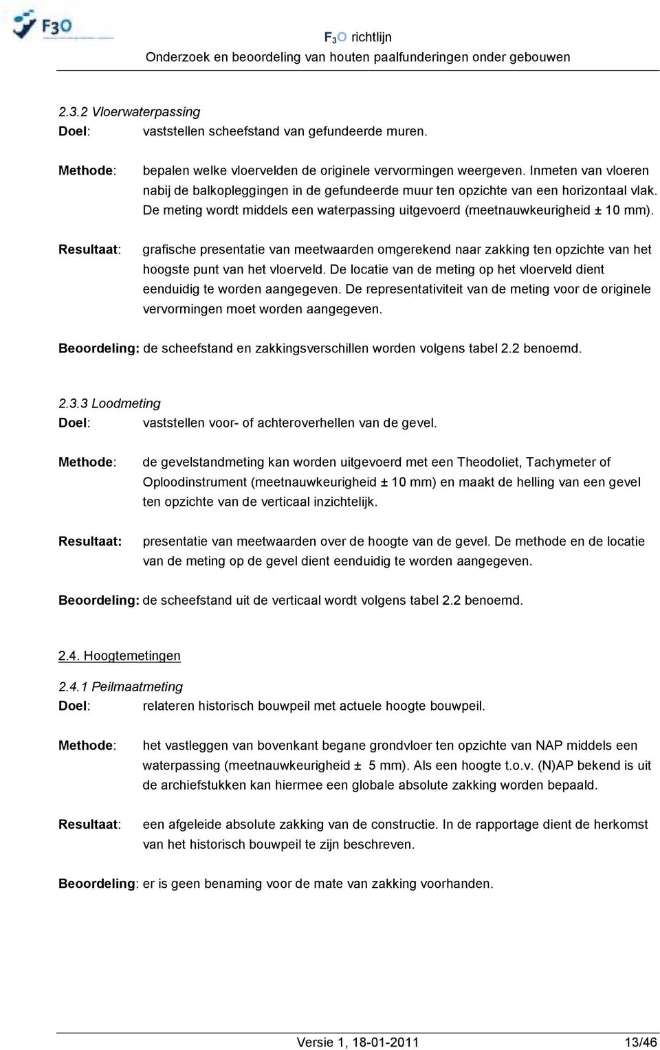 Resultaat: grafische presentatie van meetwaarden omgerekend naar zakking ten opzichte van het hoogste punt van het vloerveld.