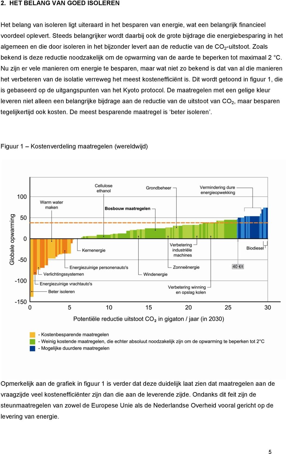 Zoals bekend is deze reductie noodzakelijk om de opwarming van de aarde te beperken tot maximaal 2 C.