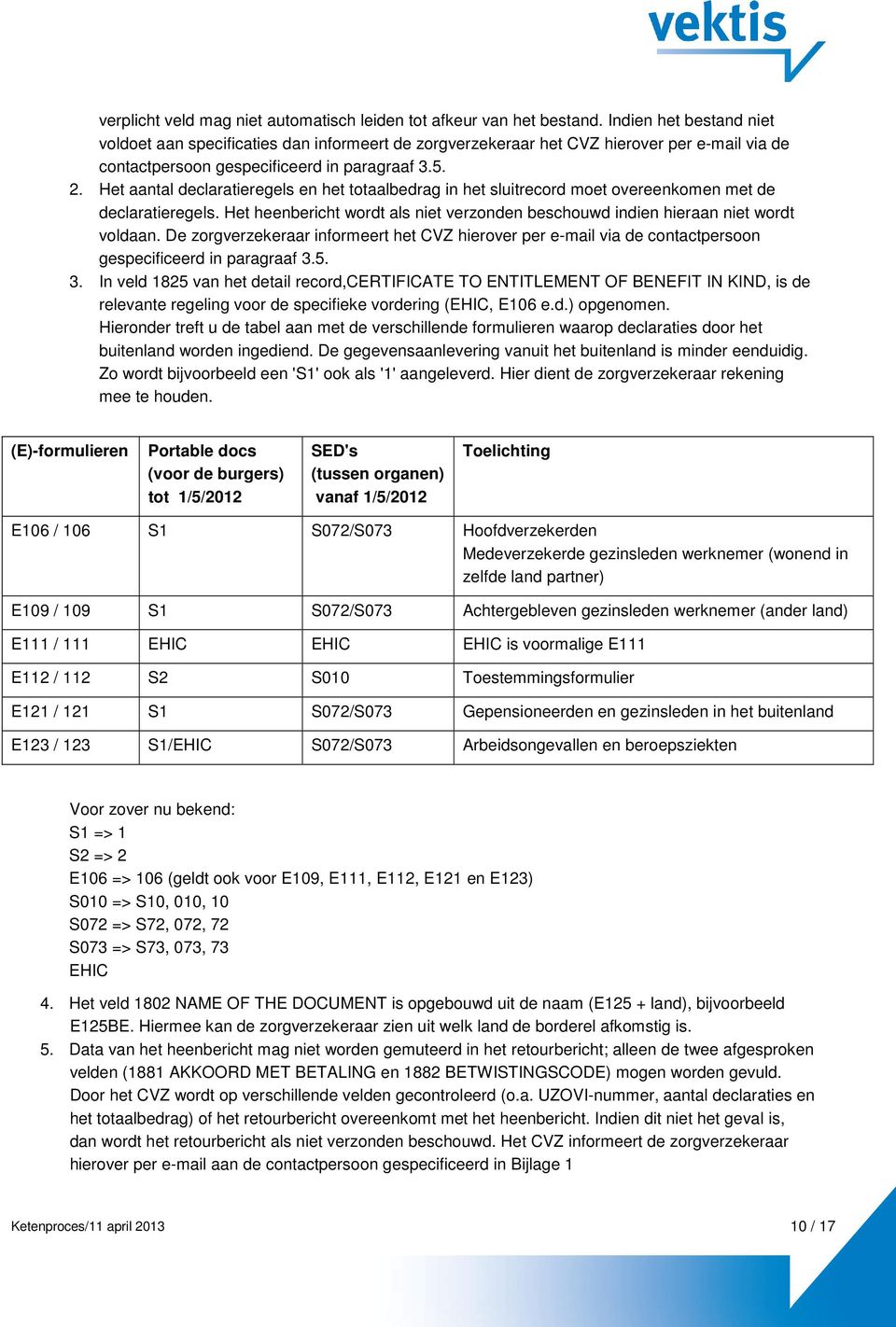 Het aantal declaratieregels en het totaalbedrag in het sluitrecord moet overeenkomen met de declaratieregels. Het heenbericht wordt als niet verzonden beschouwd indien hieraan niet wordt voldaan.