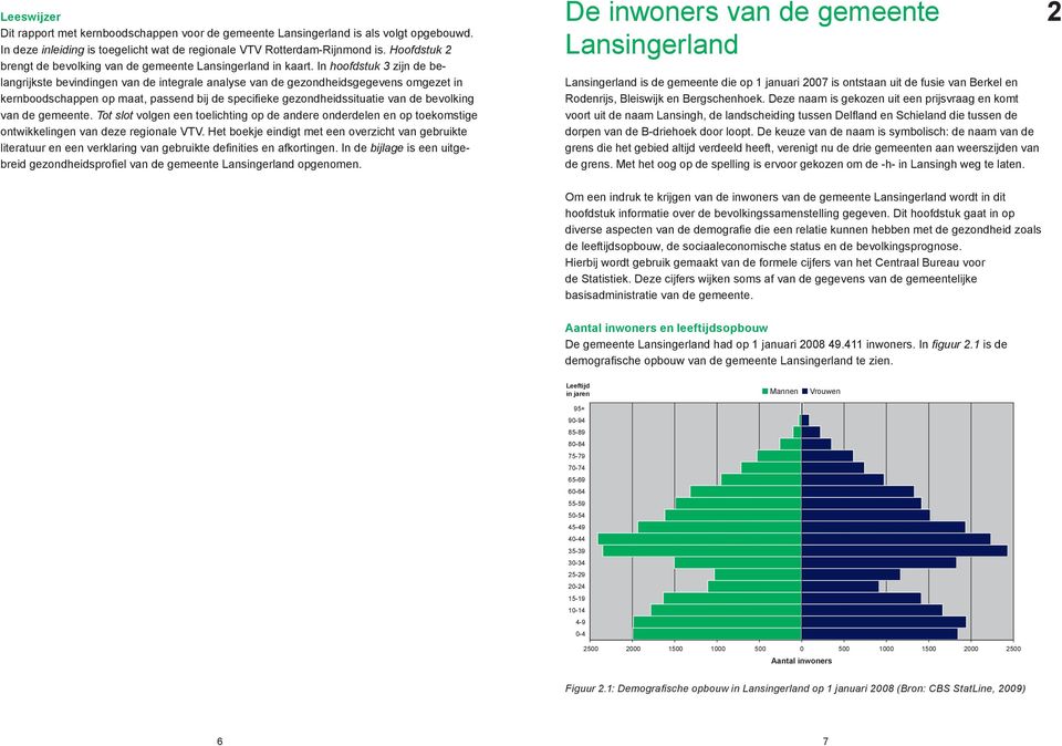 In hoofdstuk 3 zijn de belangrijkste bevindingen van de integrale analyse van de gezondheidsgegevens omgezet in kernboodschappen op maat, passend bij de specifieke gezondheidssituatie van de