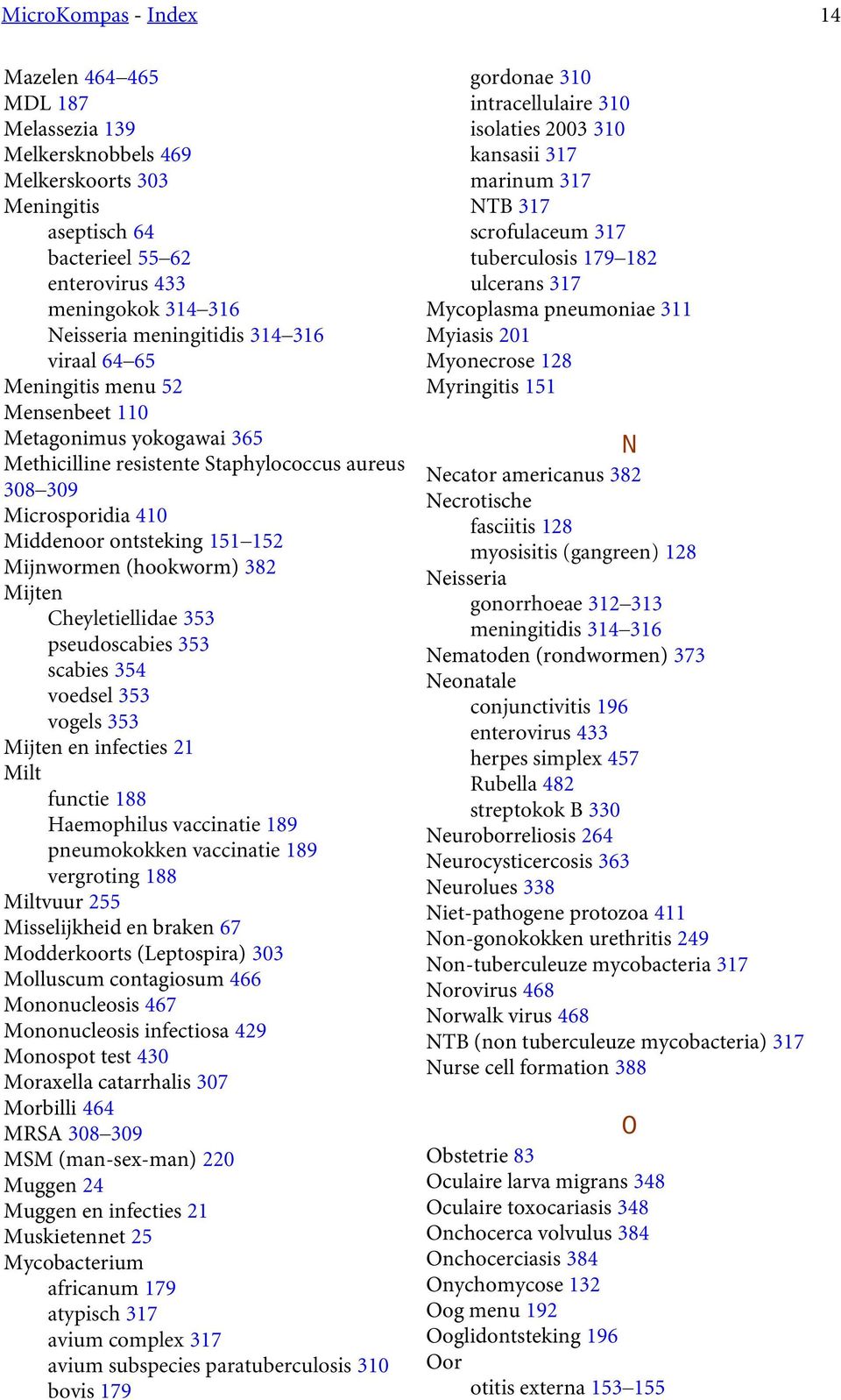 (hookworm) 382 Mijten Cheyletiellidae 353 pseudoscabies 353 scabies 354 voedsel 353 vogels 353 Mijten en infecties 21 Milt functie 188 Haemophilus vaccinatie 189 pneumokokken vaccinatie 189