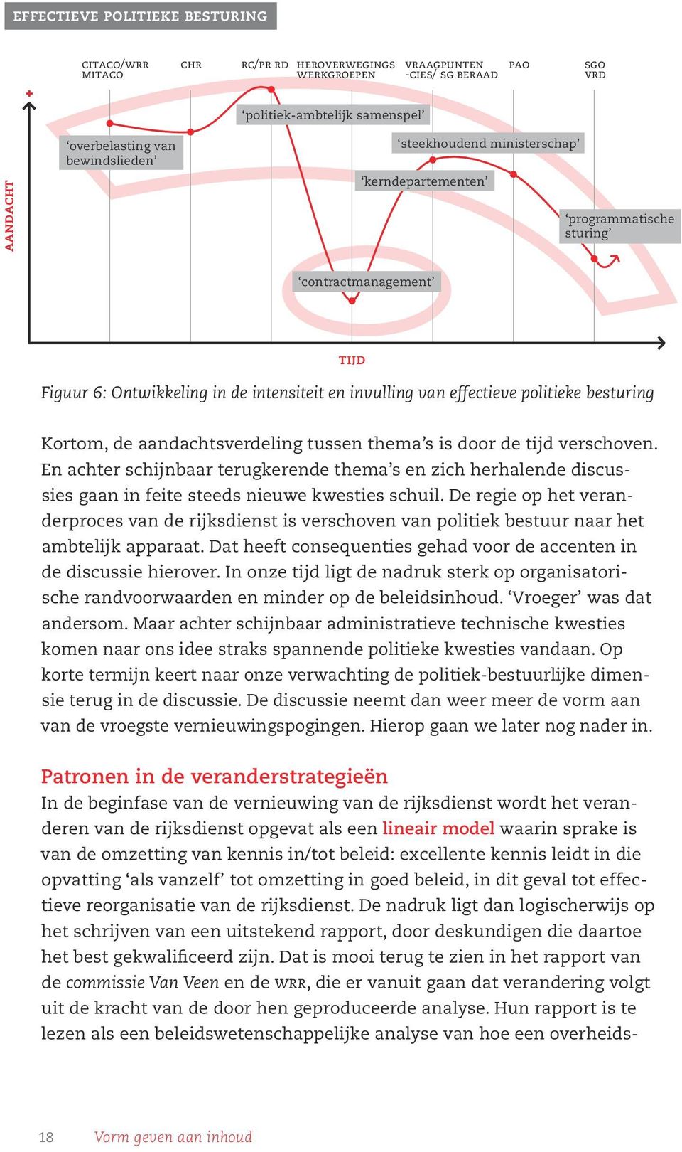 Kortom, de aandachtsverdeling tussen thema s is door de tijd verschoven. En achter schijnbaar terugkerende thema s en zich herhalende discussies gaan in feite steeds nieuwe kwesties schuil.