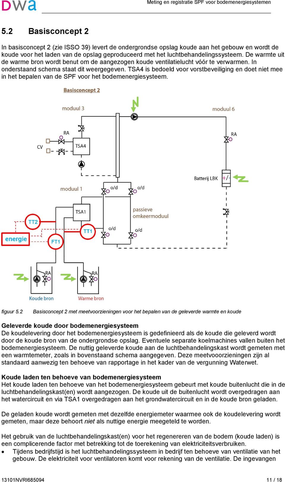 TSA4 is bedoeld voor vorstbeveiliging en doet niet mee in het bepalen van de SPF voor het bodemenergiesysteem. figuur 5.