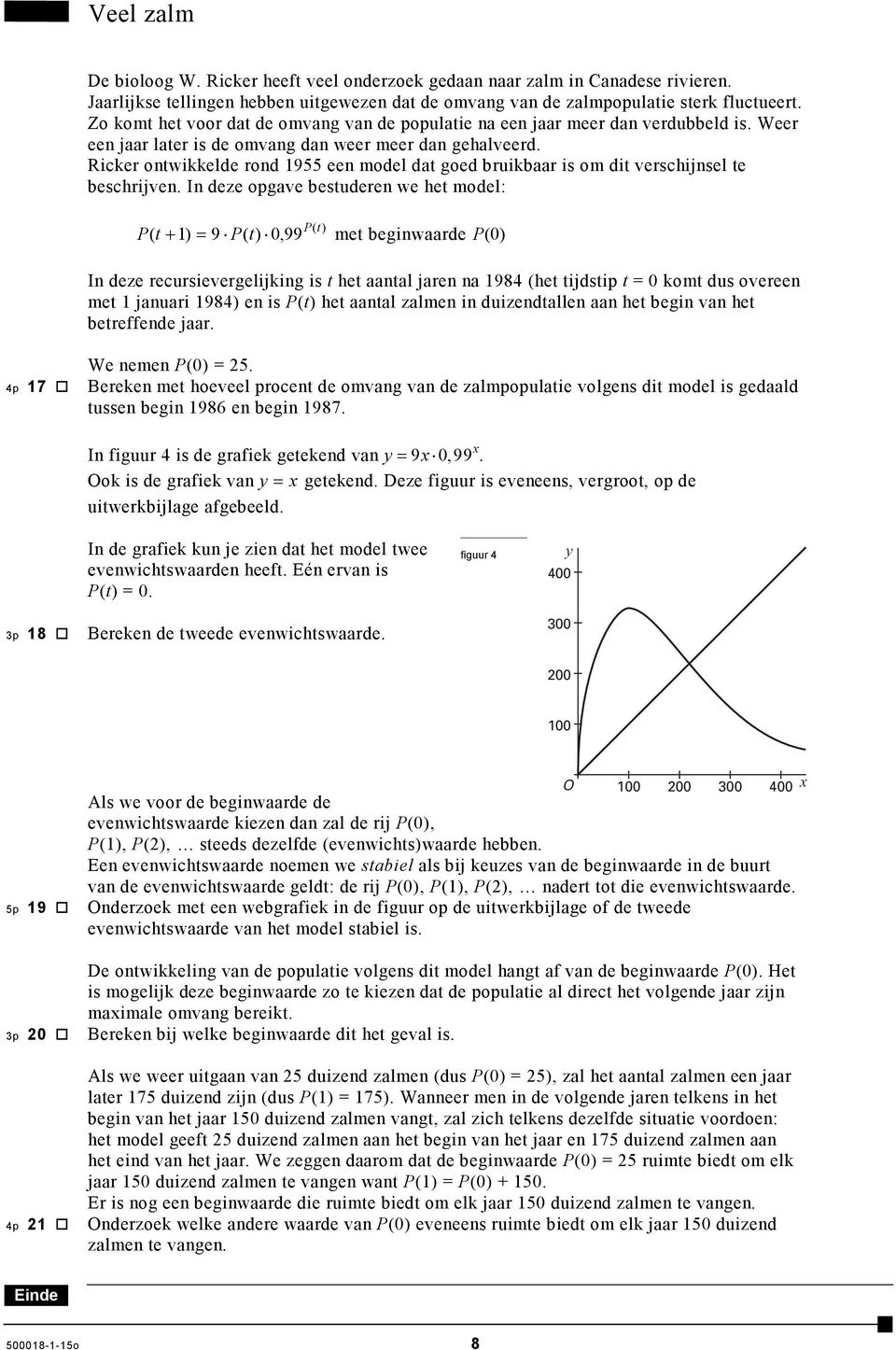 Ricker ontwikkelde rond 1955 een model dat goed bruikbaar is om dit verschijnsel te beschrijven.