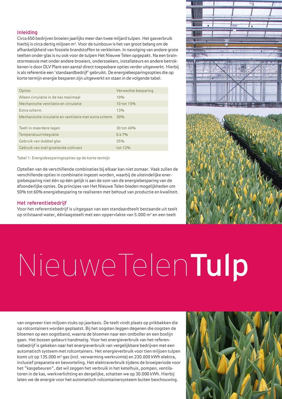 In navolging van andere grote teelten onder glas is nu ook voor de tulpen Het Nieuwe Telen opgepakt.