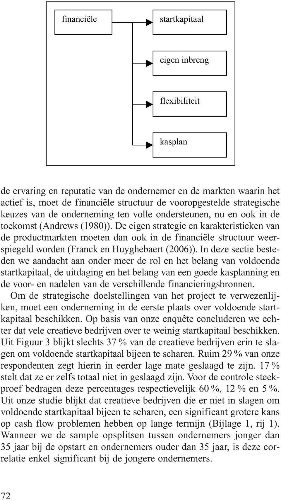 De eigen strategie en karakteristieken van de productmarkten moeten dan ook in de financiële structuur weerspiegeld worden (Franck en Huyghebaert (2006)).