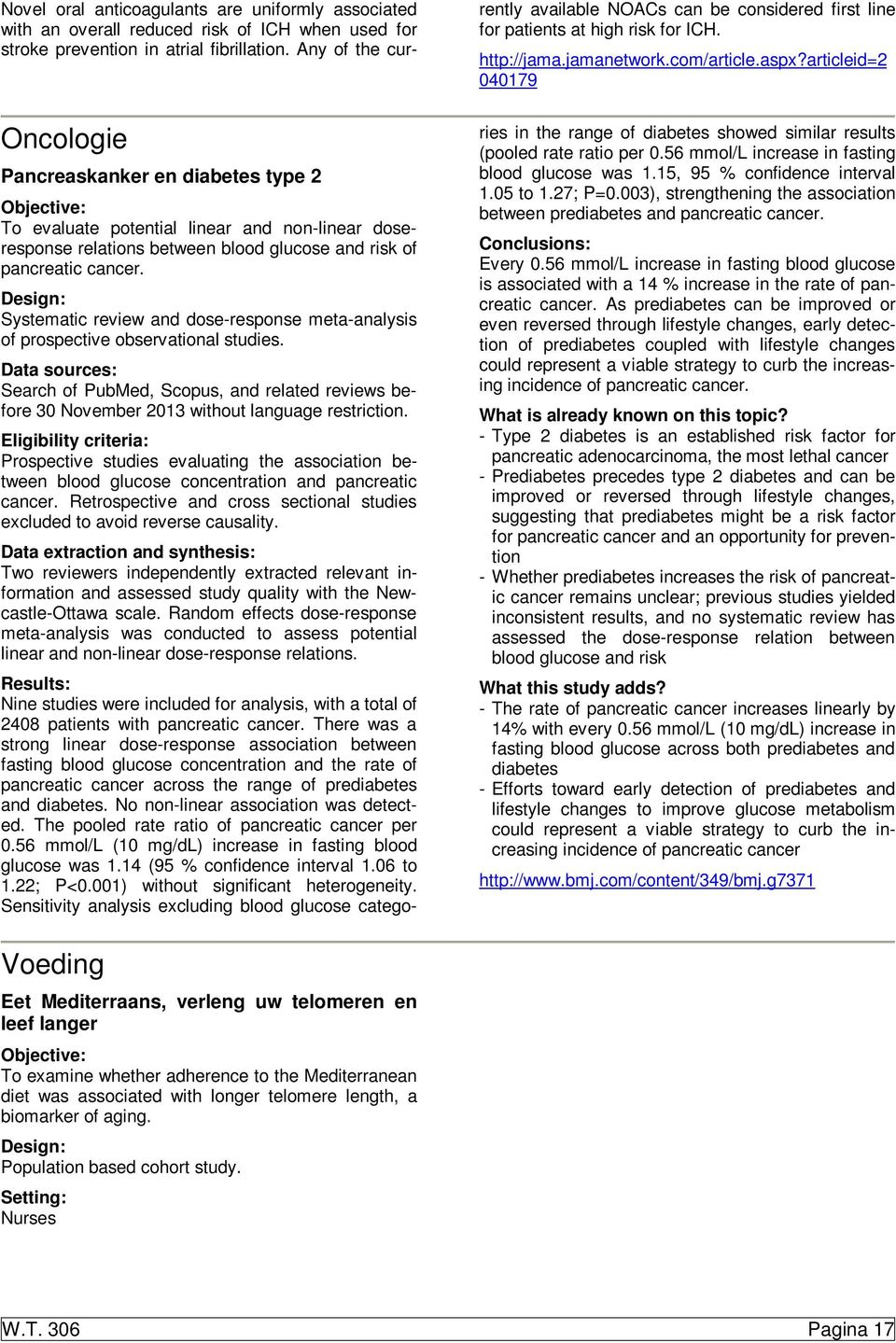 Data sources: Search of PubMed, Scopus, and related reviews before 30 November 2013 without language restriction.