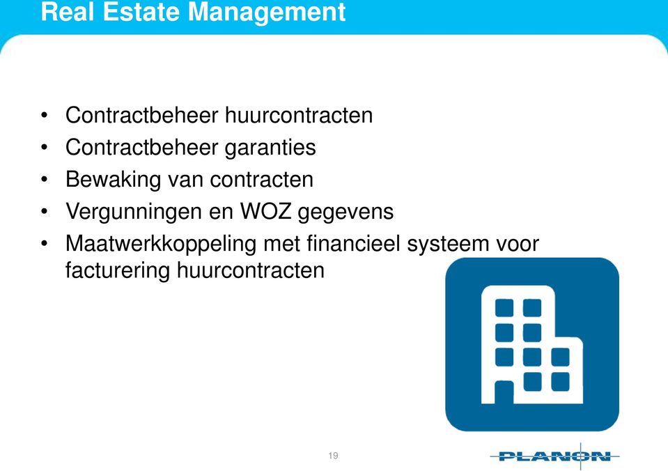 van contracten Vergunningen en WOZ gegevens