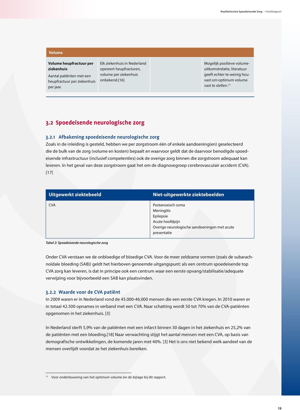 [16] Mogelijk positieve volumeuitkomstrelatie, literatuur geeft echter te weinig houvast om optimum volume vast te stellen. 13 3.2 