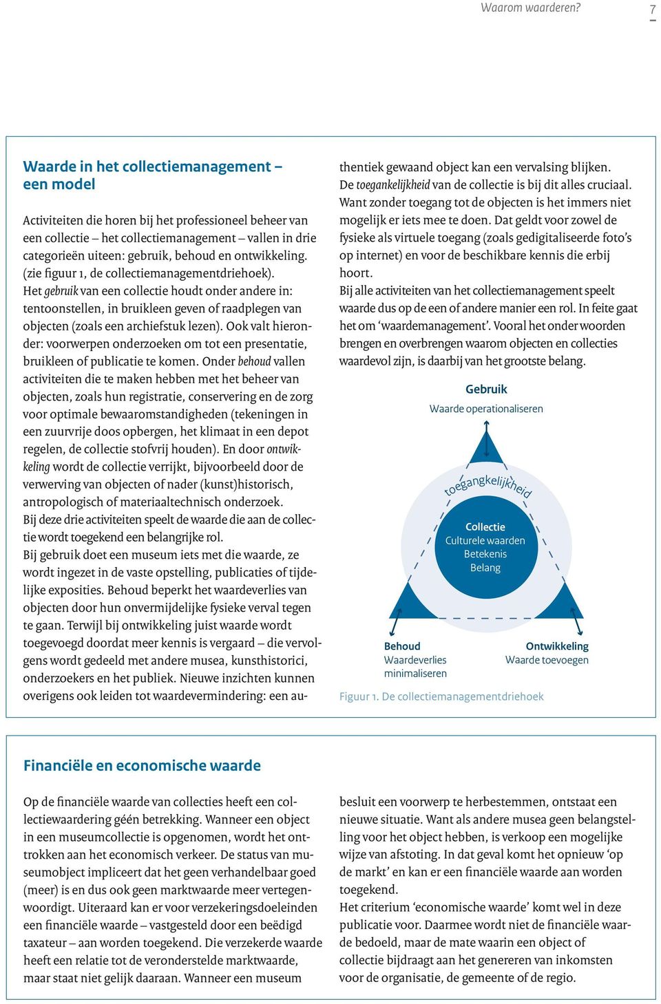 ontwikkeling. (zie figuur 1, de collectiemanagementdriehoek).