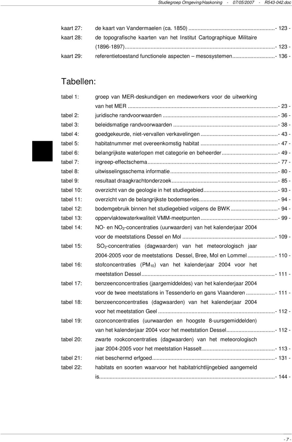 ..- 23 - tabel 2: juridische randvoorwaarden...- 36 - tabel 3: beleidsmatige randvoorwaarden...- 38 - tabel 4: goedgekeurde, niet-vervallen verkavelingen.