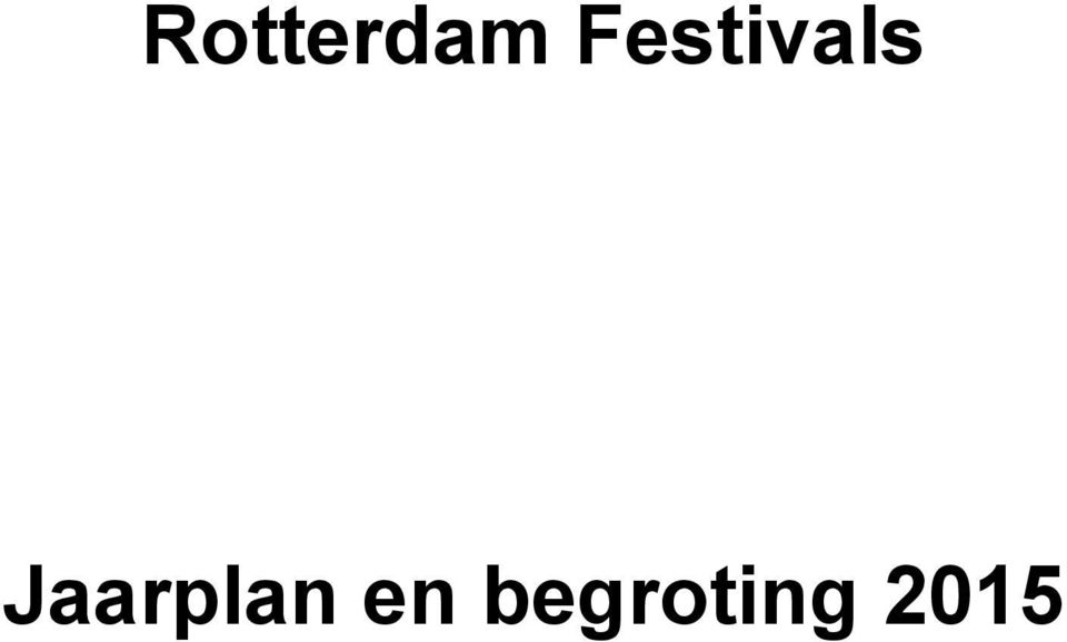 Jaarplan en