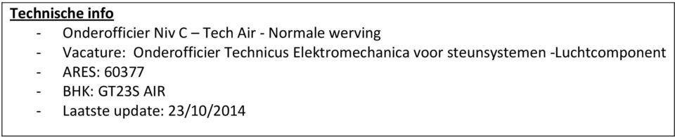 Elektromechanica voor steunsystemen