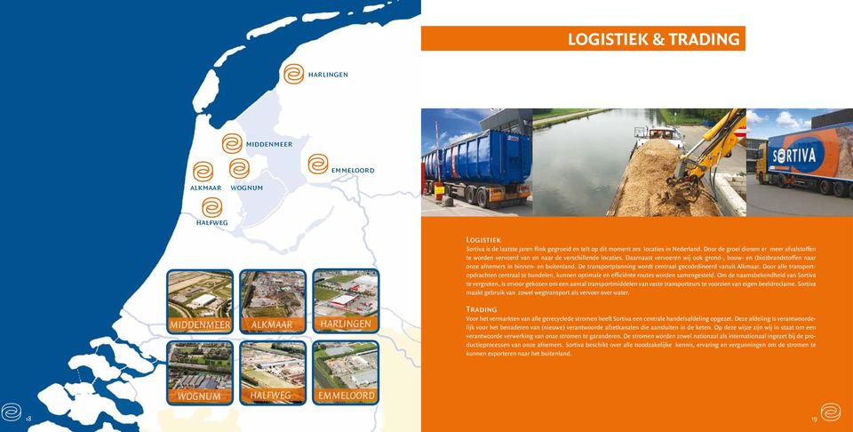 Daarnaast vervoeren wij ook grond-, bouw- en (bio)brandstoffen naar onze afnemers in binnen- en buitenland. De transportplanning wordt centraal gecoördineerd vanuit Alkmaar.