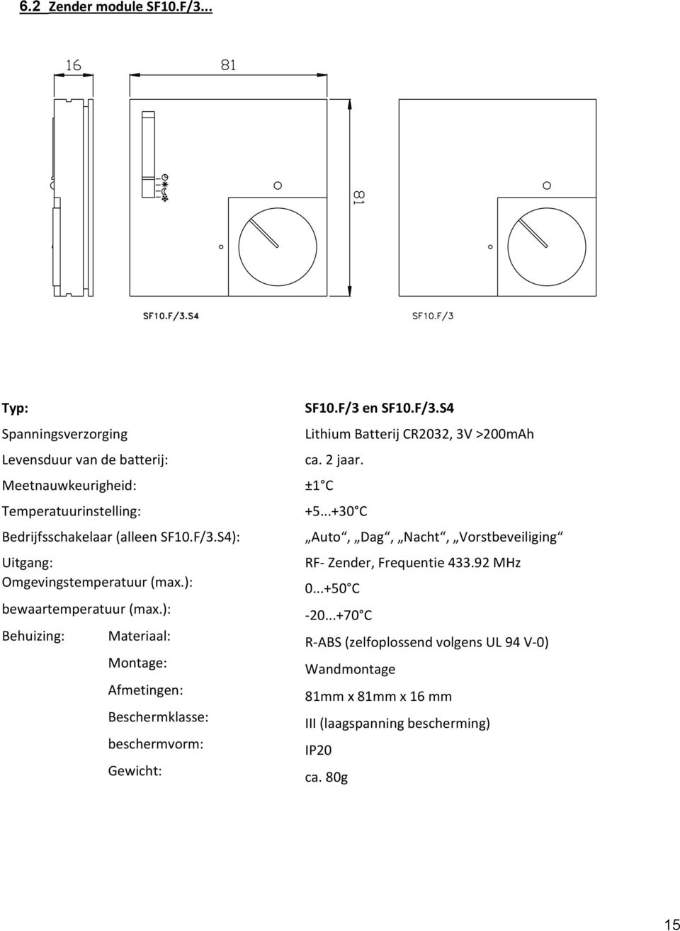 S4): Uitgang: Omgevingstemperatuur (max.): bewaartemperatuur (max.