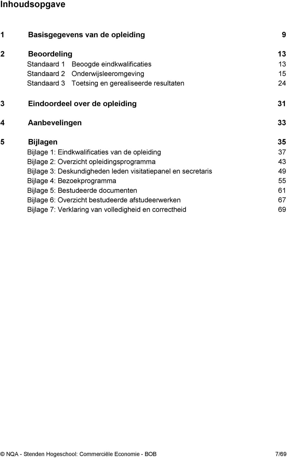 Bijlage 2: Overzicht opleidingsprogramma 43 Bijlage 3: Deskundigheden leden visitatiepanel en secretaris 49 Bijlage 4: Bezoekprogramma 55 Bijlage 5: Bestudeerde