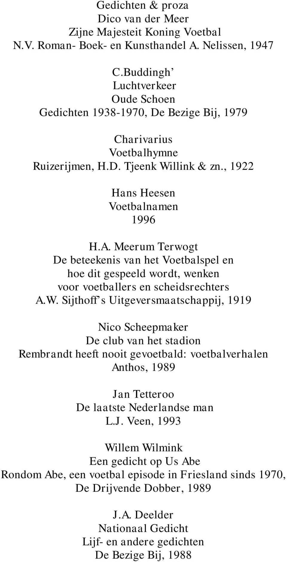 Meerum Terwogt De beteekenis van het Voetbalspel en hoe dit gespeeld wordt, wenken voor voetballers en scheidsrechters A.W.