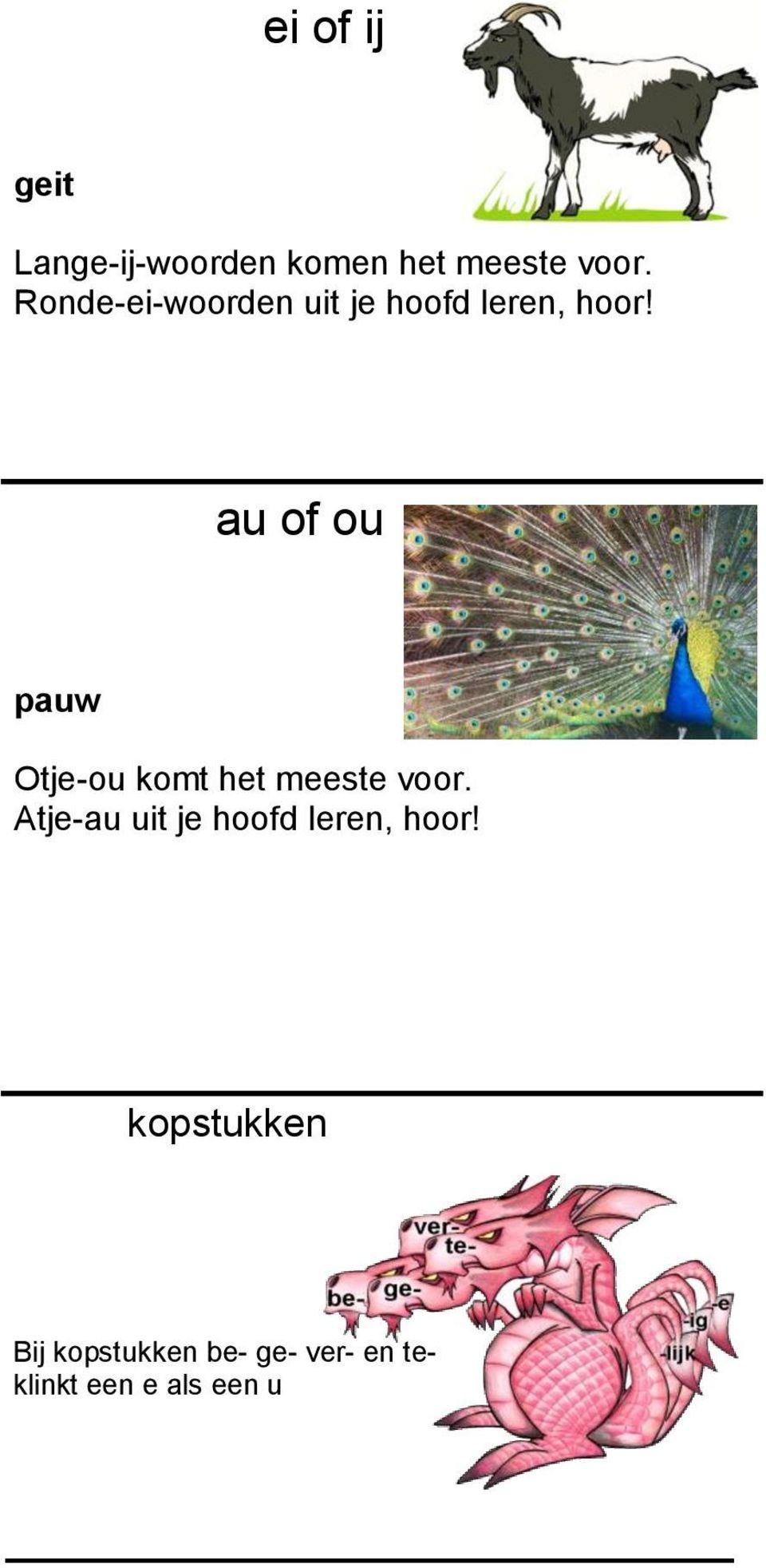 au of ou pauw Otje-ou komt het meeste voor.