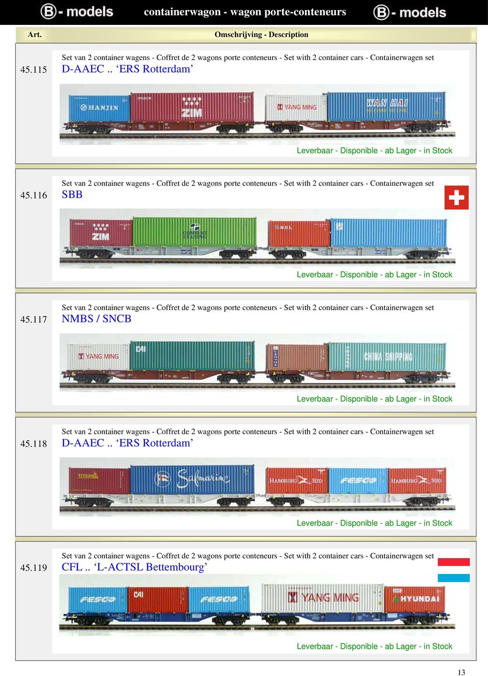 116 SBB 45.117 NMBS / SNCB 45.118 D-AAEC.