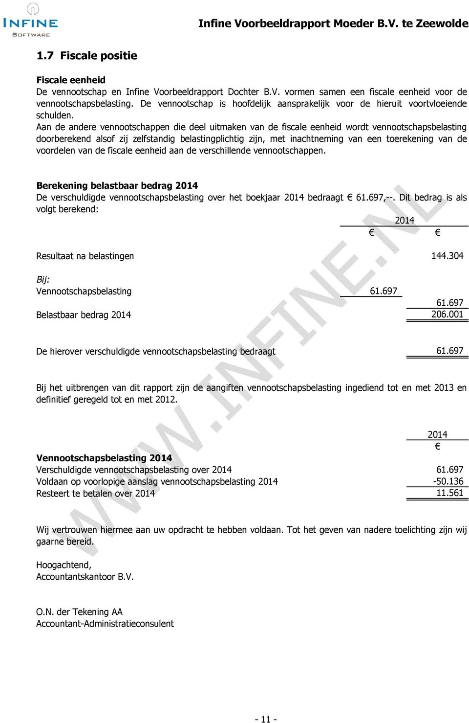 Aan de andere vennootschappen die deel uitmaken van de fiscale eenheid wordt vennootschapsbelasting doorberekend alsof zij zelfstandig belastingplichtig zijn, met inachtneming van een toerekening van