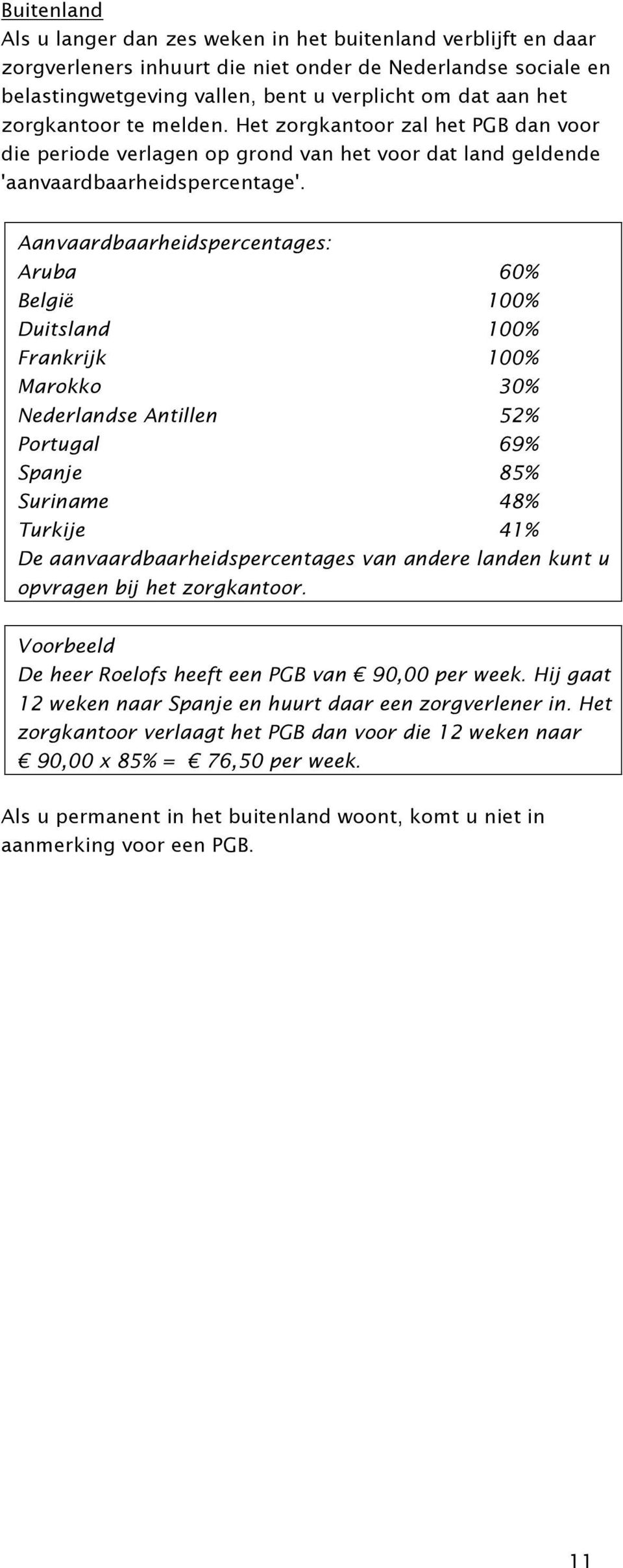 Aanvaardbaarheidspercentages: Aruba 60% België 100% Duitsland 100% Frankrijk 100% Marokko 30% Nederlandse Antillen 52% Portugal 69% Spanje 85% Suriname 48% Turkije 41% De aanvaardbaarheidspercentages