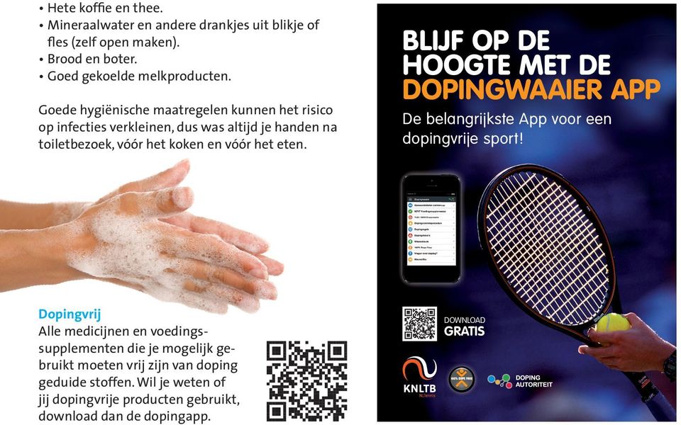 BLIJF OP DE HOOGTE MET DE DOPINGWAAIER APP De belangrijkste App voor een dopingvrije sport!