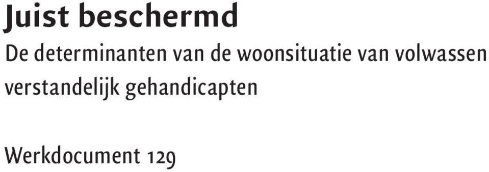 woonsituatie van volwassen