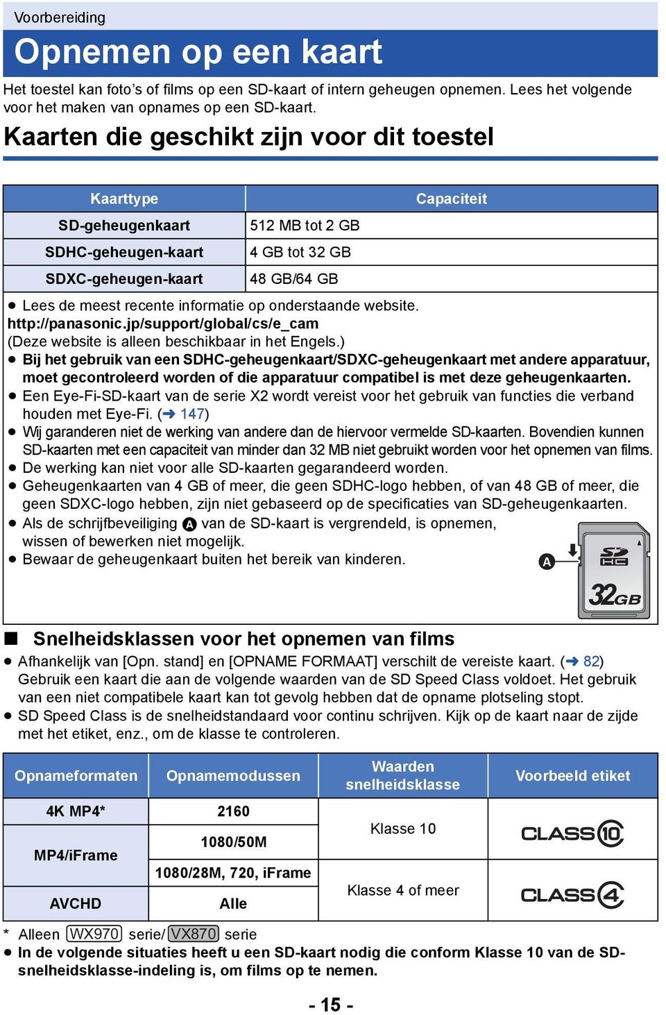 onderstaande website. http://panasonic.jp/support/global/cs/e_cam (Deze website is alleen beschikbaar in het Engels.