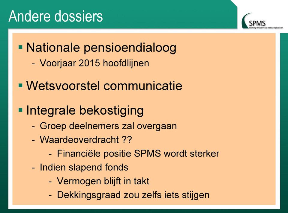 overgaan - Waardeoverdracht?