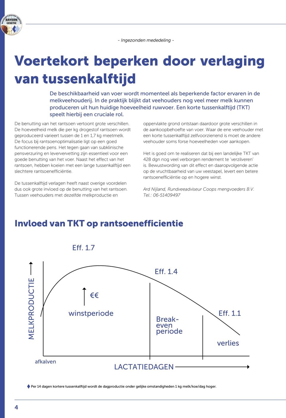 De benutting van het rantsoen vertoont grote verschillen. De hoeveelheid die per kg drogestof rantsoen wordt geproduceerd varieert tussen de 1 en 1,7 kg meet.