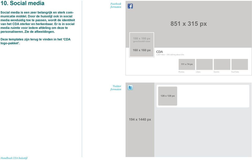 sterker en herkenbaar. Er is in social media ruimte voor iedere afdeling om deze te personaliseren.