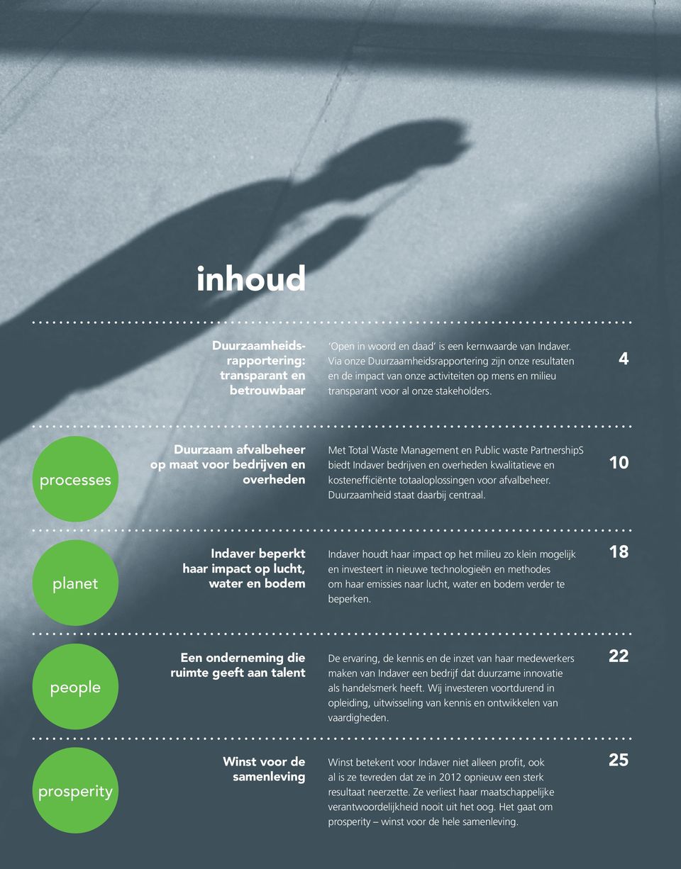 4 processes Duurzaam afvalbeheer op maat voor bedrijven en overheden Met Total Waste Management en Public waste PartnershipS biedt Indaver bedrijven en overheden kwalitatieve en kostenefficiënte