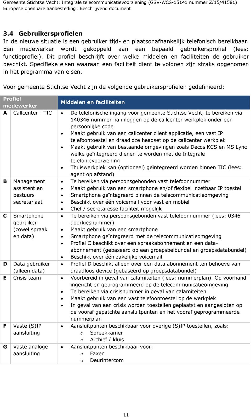 Specifieke eisen waaraan een faciliteit dient te voldoen zijn straks opgenomen in het programma van eisen.