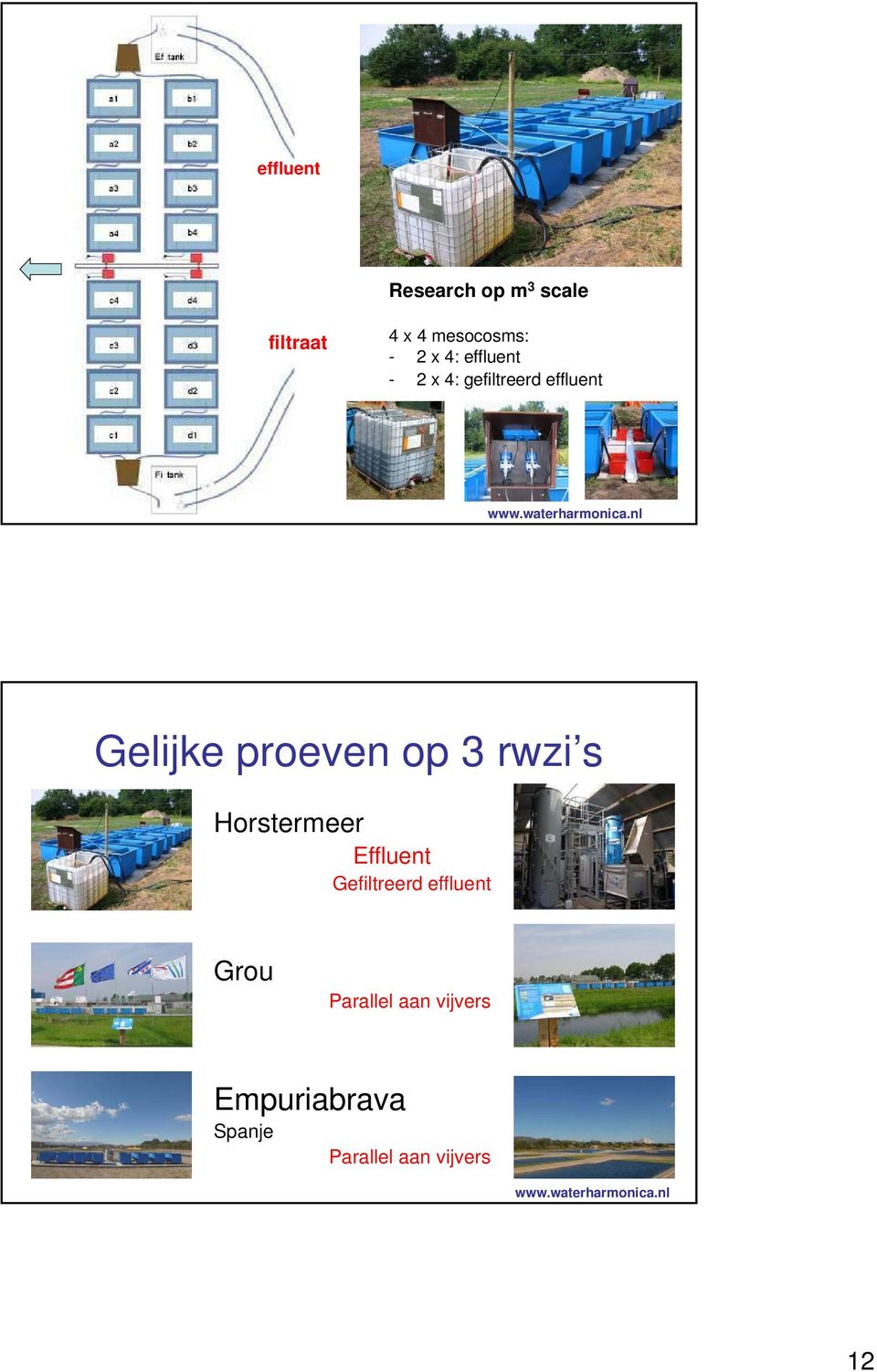 nl Gelijke proeven op 3 rwzi s Horstermeer Effluent Gefiltreerd