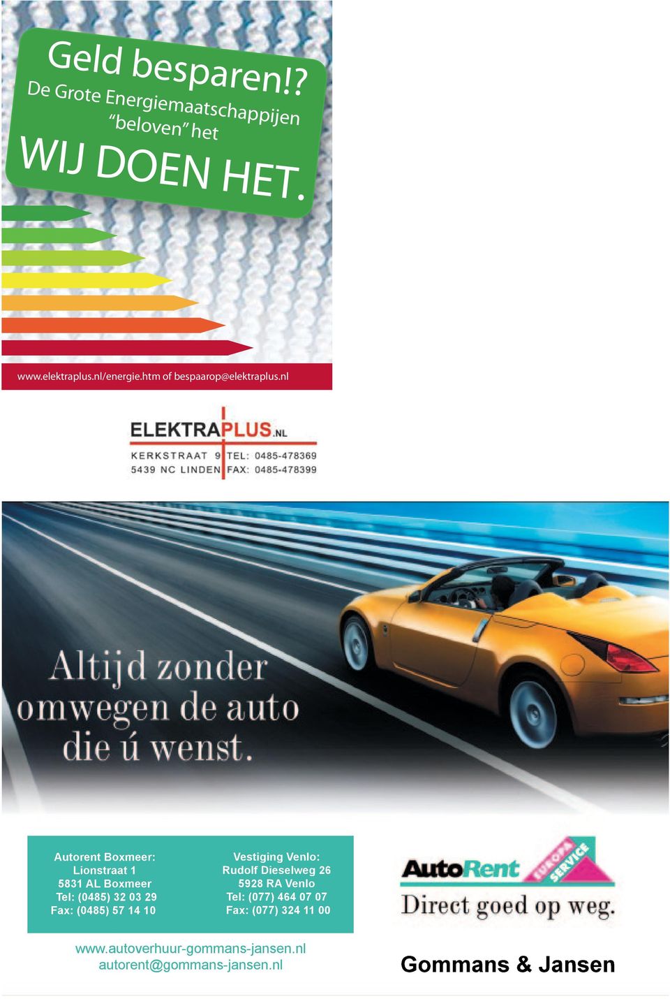 nl Autorent Boxmeer: Lionstraat 1 5831 AL Boxmeer Tel: (0485) 32 03 29 Fax: (0485) 57 14 10