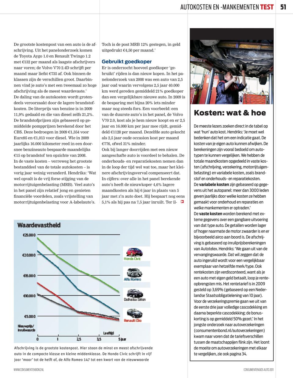 Daarbinnen vind je auto s met een tweemaal zo hoge afschrijving als de meest waardevaste. De daling van de autokosten wordt grotendeels veroorzaakt door de lagere brandstofkosten.