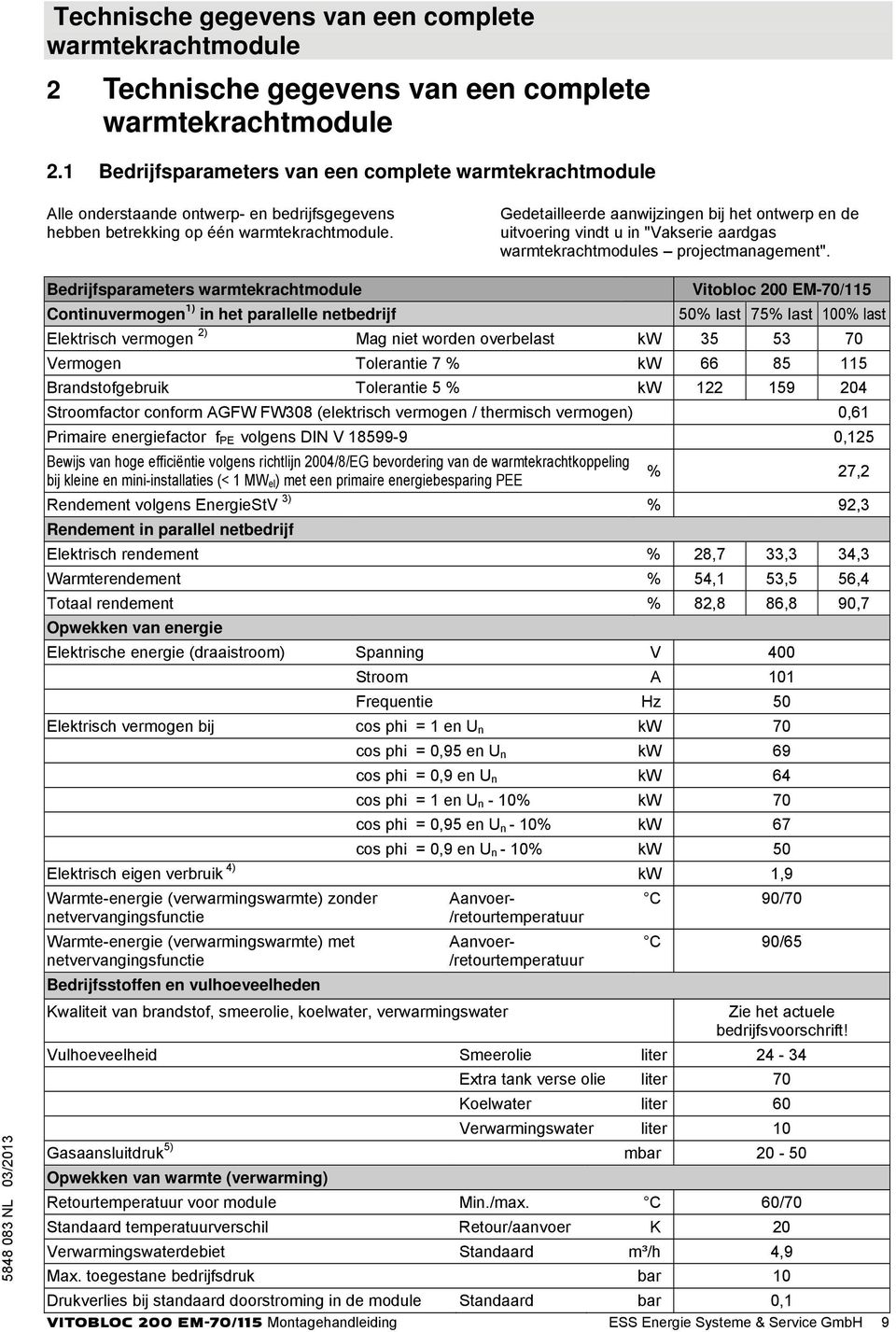 Gedetailleerde aanwijzingen bij het ontwerp en de uitvoering vindt u in "Vakserie aardgas warmtekrachtmodules projectmanagement".