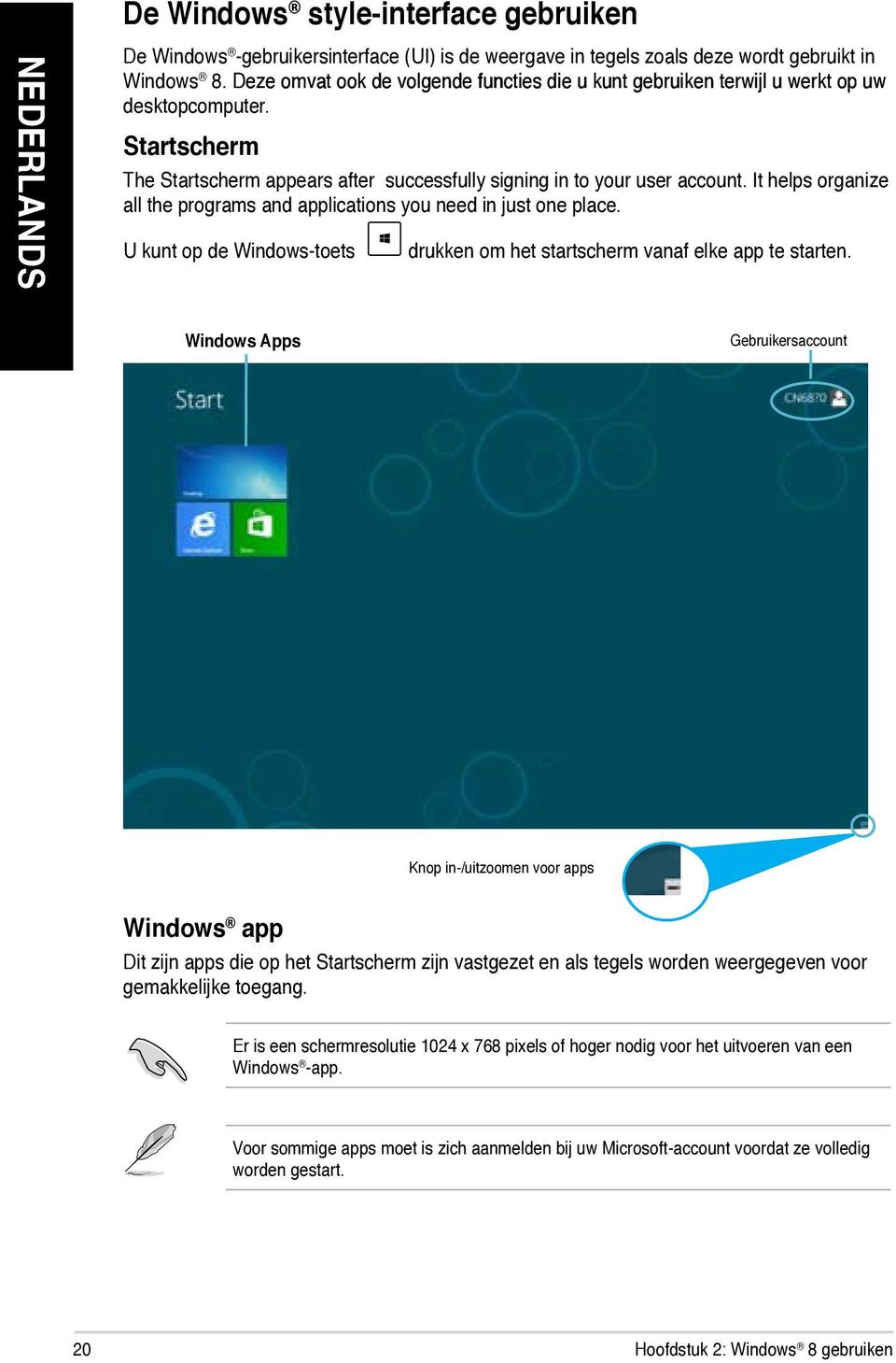 It helps organize all the programs and applications you need in just one place. U kunt op de Windows-toets drukken om het startscherm vanaf elke app te starten.